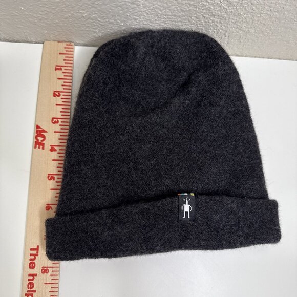 Smartwool Cozy Cabin Hat Adult O/S Gray Wool Blend Winter Beanie Double Layer - Picture 3 of 7